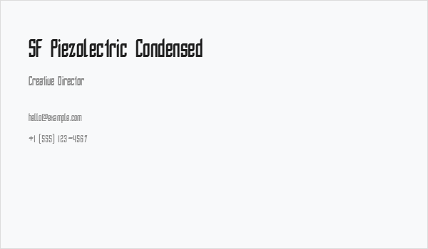 SF Piezolectric Condensed Business Card