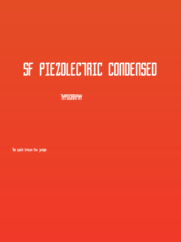 SF Piezolectric Condensed Poster