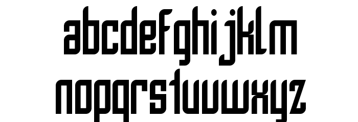 SF Piezolectric Condensed Font LOWERCASE