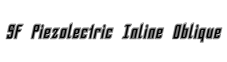 SF Piezolectric Inline Oblique  नि: शुल्क फ़ॉन्ट्स डाउनलोड