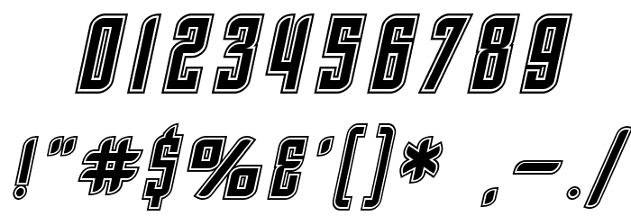 SF Piezolectric Inline Oblique フォント その他の文字