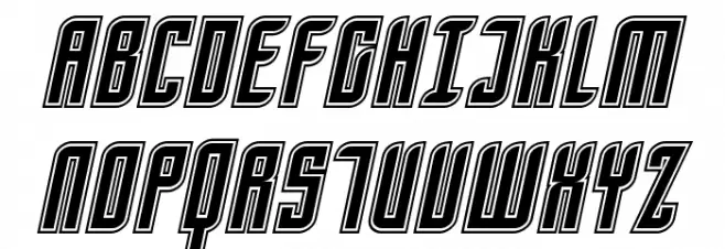 SF Piezolectric Inline Oblique Schriftart Groß