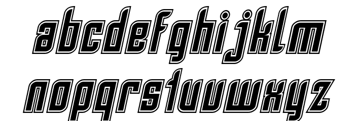 SF Piezolectric Inline Oblique フォント 小文字