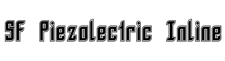 SF Piezolectric Inline Font