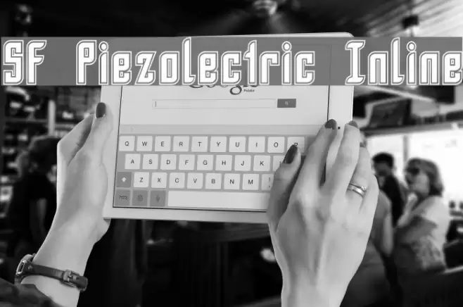 SF Piezolectric Inline Font examples