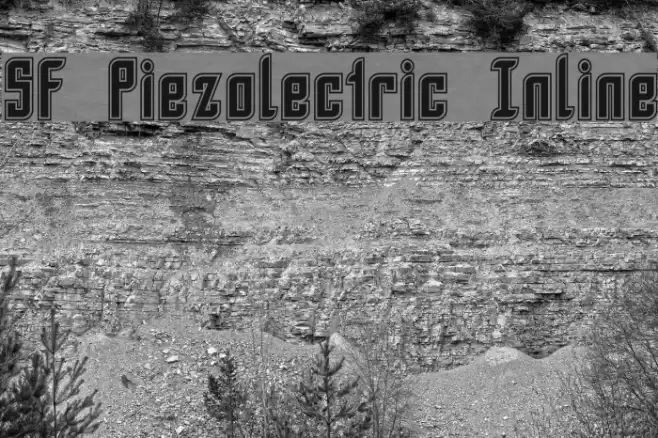 SF Piezolectric Inline Font examples