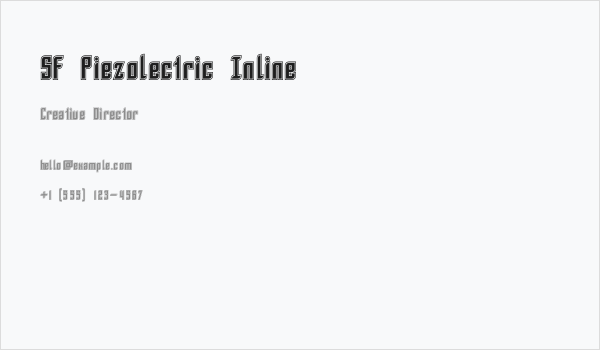 SF Piezolectric Inline Business Card