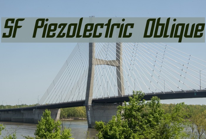 SF Piezolectric Oblique Font examples