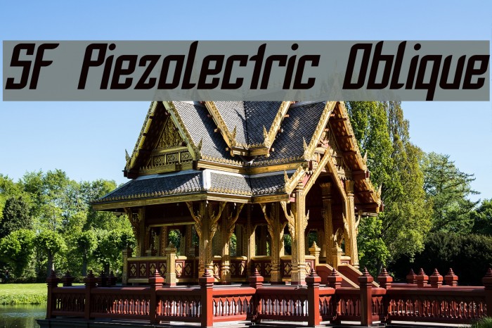 SF Piezolectric Oblique Font examples