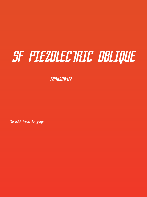 SF Piezolectric Oblique Poster