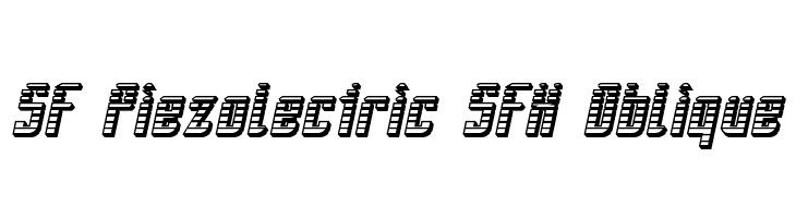 SF Piezolectric SFX Oblique  フリーフォントのダウンロード