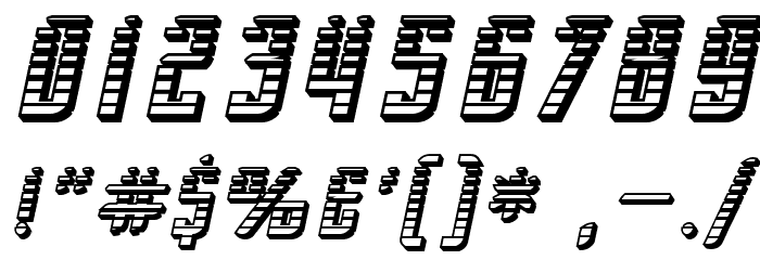 SF Piezolectric SFX Oblique Font OTHER CHARS