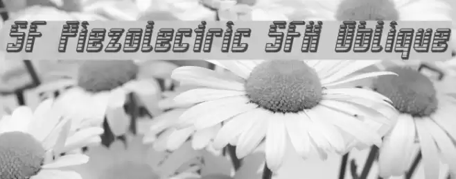 SF Piezolectric SFX Oblique Fonte examples