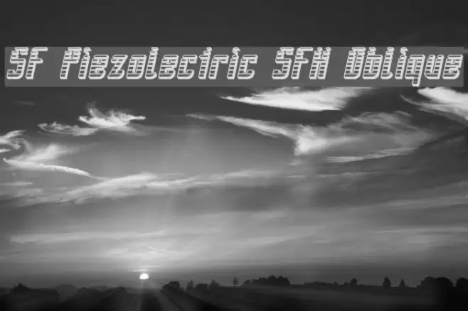 SF Piezolectric SFX Oblique Fonte examples