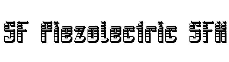 SF Piezolectric SFX Шрифта
