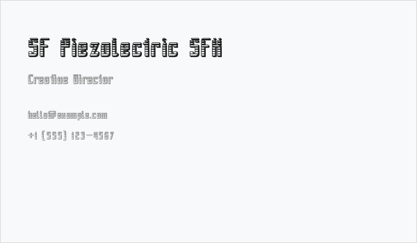 SF Piezolectric SFX Business Card
