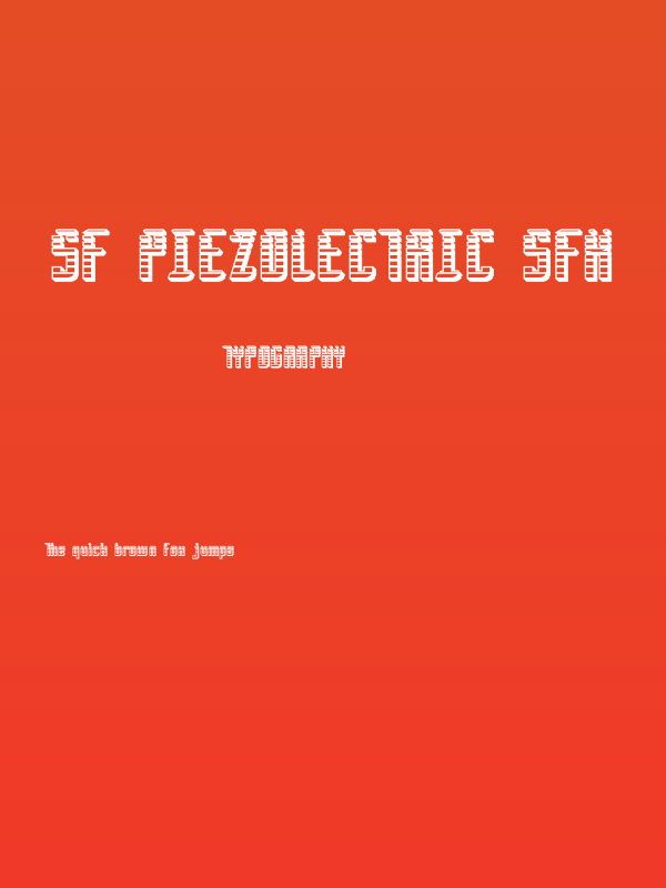 SF Piezolectric SFX Poster