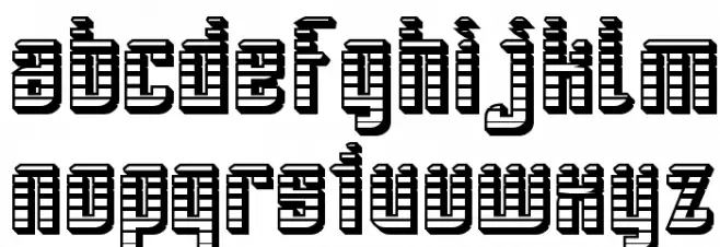 SF Piezolectric SFX フォント 小文字