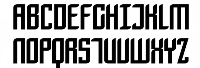 SF Piezolectric 字体 大写