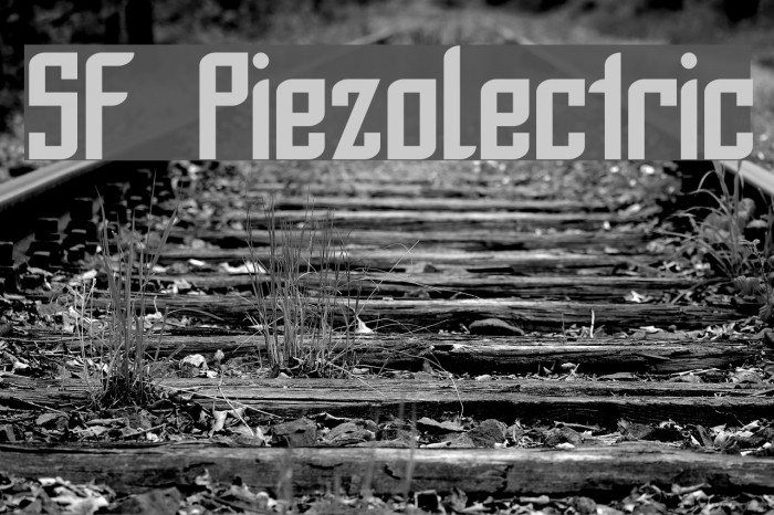 SF Piezolectric Font examples