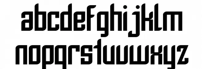 SF Piezolectric Schriftart Kleinbuchstaben