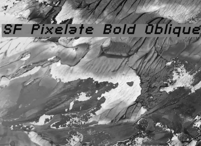 SF Pixelate Bold Oblique Font examples