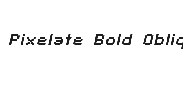 SF Pixelate Bold Oblique Logo