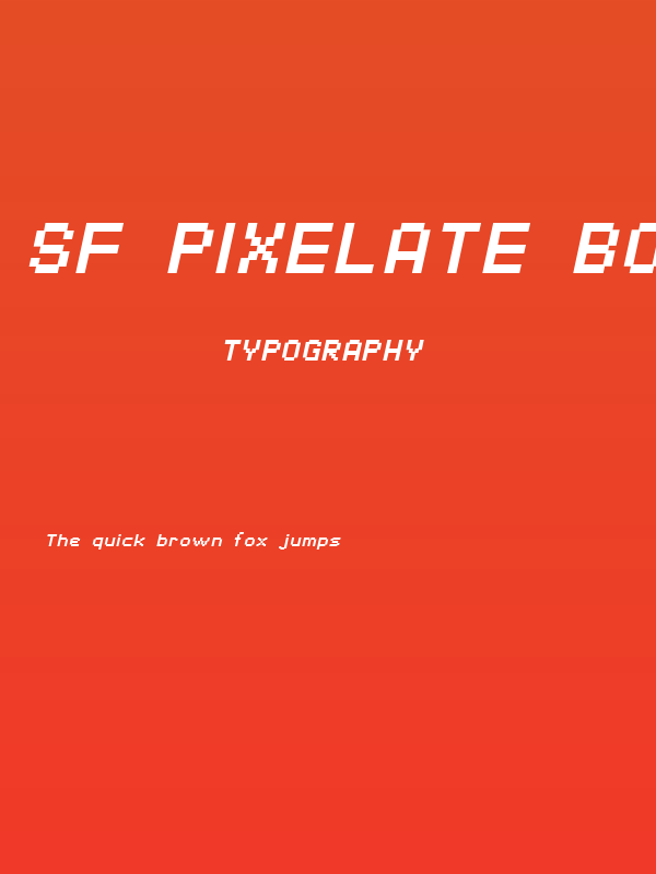 SF Pixelate Bold Oblique Poster