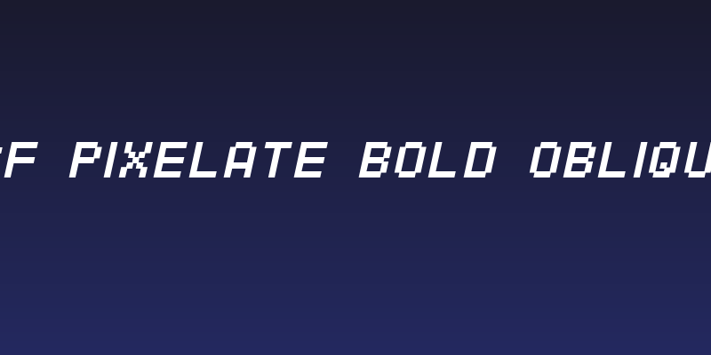 SF Pixelate Bold Oblique Social Header