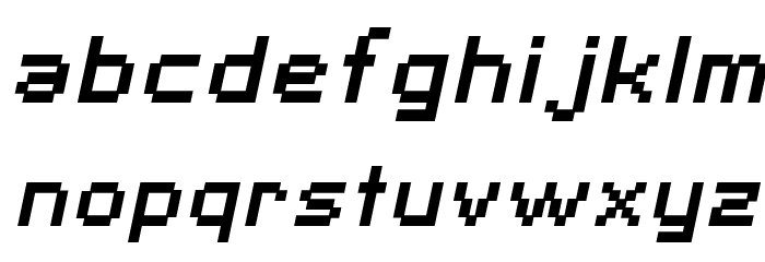 SF Pixelate Bold Oblique Font LOWERCASE