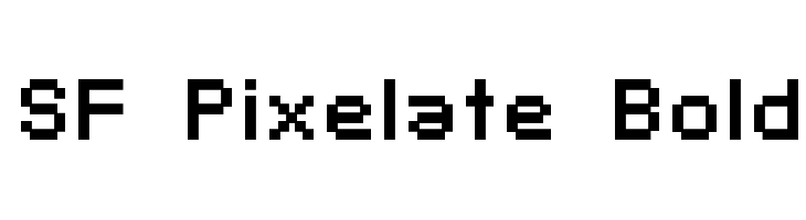 SF Pixelate Bold Font