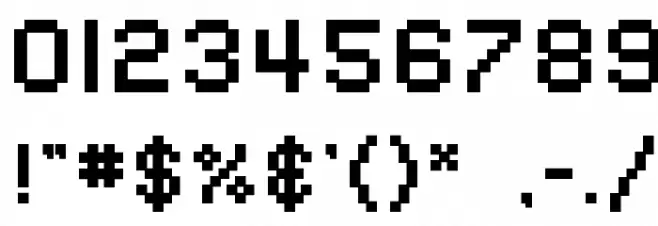 SF Pixelate Bold Font OTHER CHARS