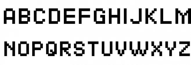 SF Pixelate Bold Caratteri MAIUSCOLE