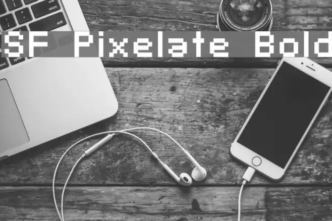 SF Pixelate Bold Font examples