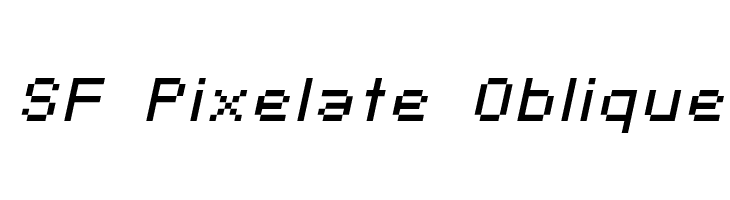SF Pixelate Oblique  免费字体下载