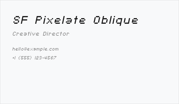 SF Pixelate Oblique Business Card