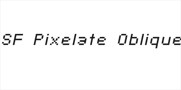 SF Pixelate Oblique Logo