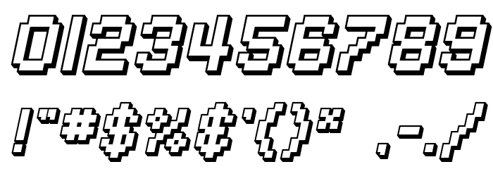 SF Pixelate Shaded Bold Oblique Caratteri ALTRI CARATTERI