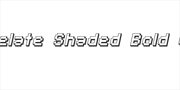 SF Pixelate Shaded Bold Oblique Logo
