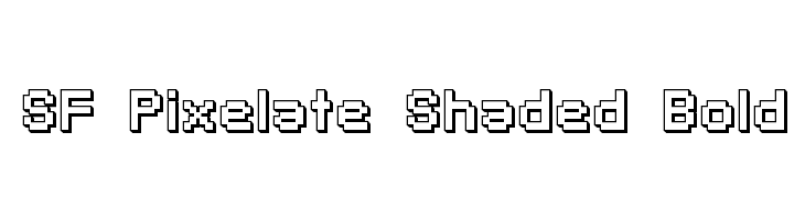 SF Pixelate Shaded Bold Font