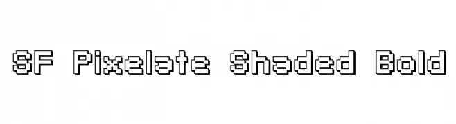 SF Pixelate Shaded Bold  Fuentes Gratis Descargar