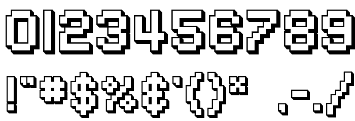 SF Pixelate Shaded Bold フォント その他の文字