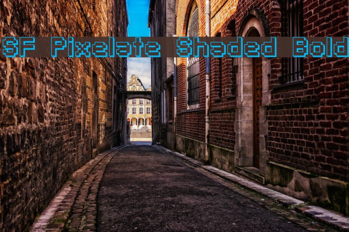 SF Pixelate Shaded Bold フォント examples