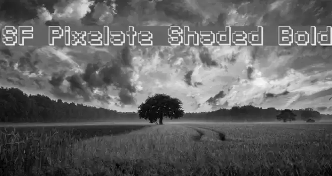 SF Pixelate Shaded Bold フォント examples