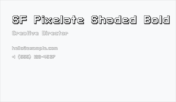 SF Pixelate Shaded Bold Business Card