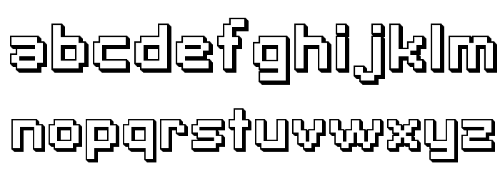 SF Pixelate Shaded Bold フォント 小文字