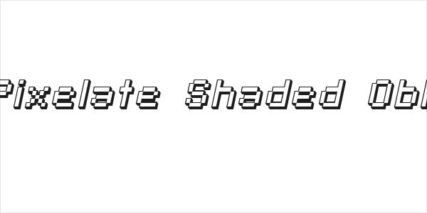SF Pixelate Shaded Oblique Logo