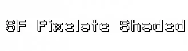 SF Pixelate Shaded  Frei Schriftart Herunterladen