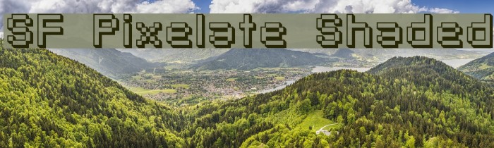 SF Pixelate Shaded Font examples