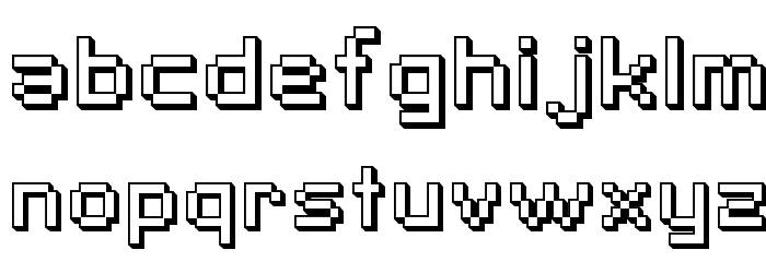 SF Pixelate Shaded Font LOWERCASE